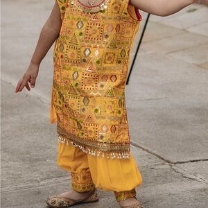Vibrant Yellow Embroidered Kurta